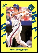 Kevin McReynolds 1990 Classic Yellow #T56 Mets MLB READ FREE SHIP AutographDen
