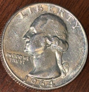 U.S. 1964 Washington Quarter no mint mark Nice ESTATE COLLECTION INVEST NOW!