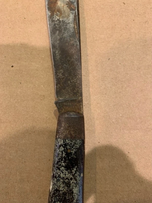 Старый Schrade Walden No 163 моряков веревочный нож 4,5 дюйма закрытый - Изображение 2 из 2