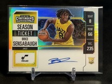 2023-24 Panini Contenders #132 Brice Sensabaugh Rookie RC Holo Prizm Auto Jazz