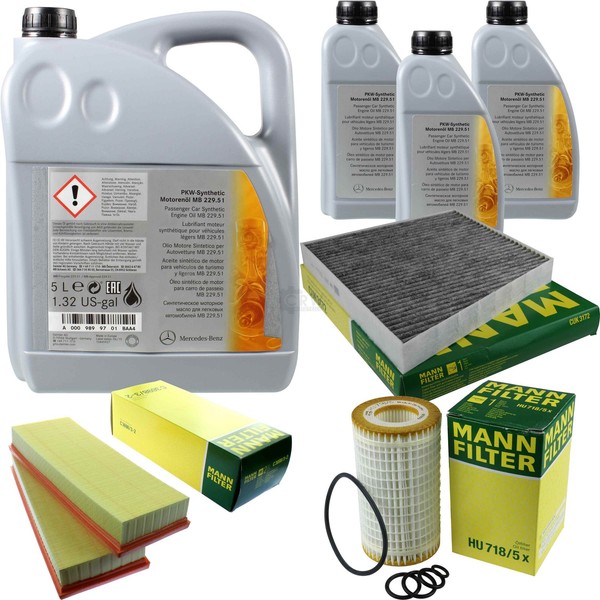 Inspektionspaket 8L MB 5W-30 229.51 FüR Mercedes W211 E 240 C219 CLS 350 S211-image