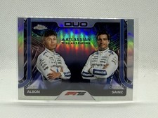 2025 Topps Chrome Formula 1 Duo Refractor Williams Carlos Sainz Albon #172 F1