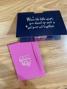Amazon FYC Event Promo Marvelous Mrs Maisel Notebook And Card