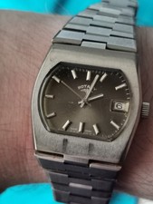 Orologio ROTARY vintage anni '70 *CONFEZIONE* uomo manuale data argento