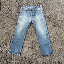 Vintage Levi 501xx Made In USA Button Fly Jeans Size 34x30 Faded Light Wash 90s