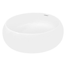 Lavabo en céramique blanc vasque èvier à poser design rond moderne Ø 400 mm