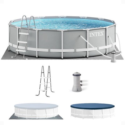 Intex 14 Foot x 42-Inch Prism Frame Swimming Pool Set (Open Box)