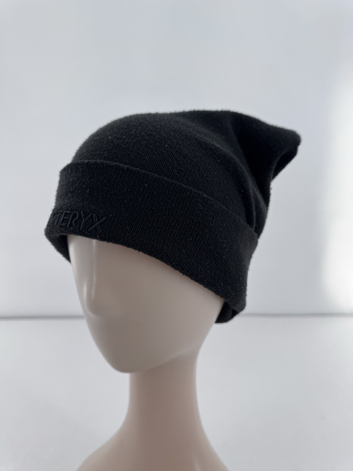 Arc'teryx Beanie Toque Nero Logo Spell out Nero Maglia Pieghevole