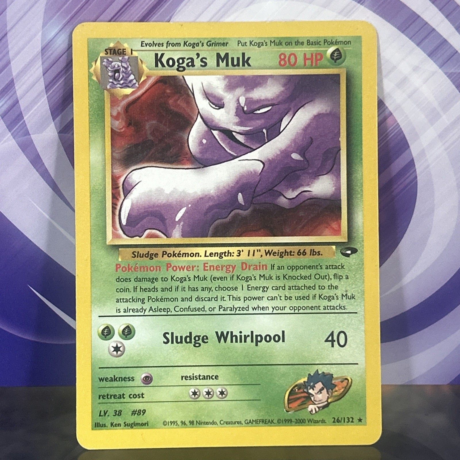 1x Koga's Muk - 26/132 - Gym Challenge - Pokémon Card - LP