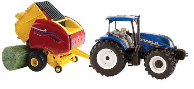 Presse à balles New Holland et tracteur T6.180 pour créer votre ferme 1/32