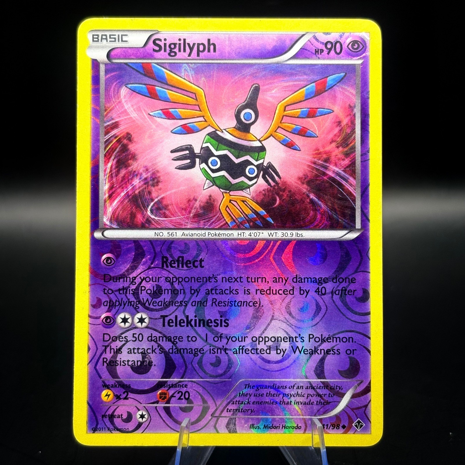 POKEMON SIGILYPH 42/98 REVERSE HOLO EMERGING POWERS MODERATELY PLAYED