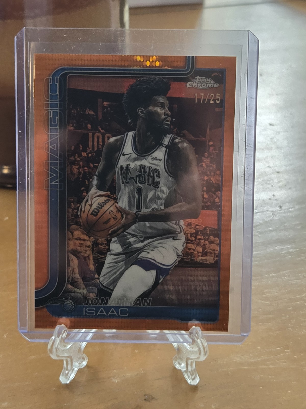 2025-26 Topps Chrome #167 Jonathan Isaac Orange Pulsar Refractor /25