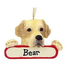 E  S Pets ORN218-20 Yellow Labrador Santa's Pals Christmas Ornament