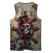 Skull Novelty Graphic Print Workout 3D Tank Top