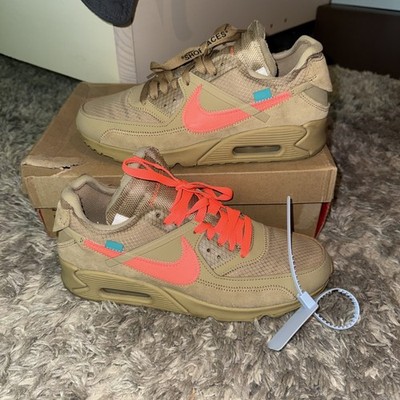 Size 9 - Nike Air Max 90 x OFF-WHITE Desert Ore Used Fast Shipping