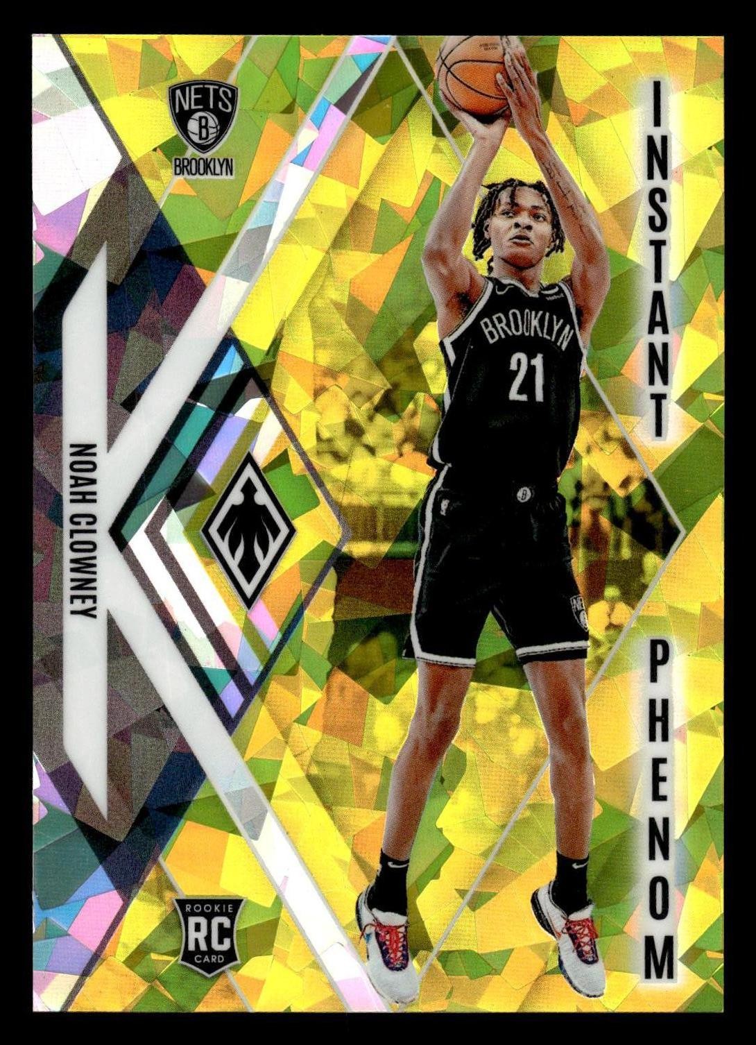 2023-24 Panini Phoenix #8 Noah Clowney Instant Phenom Phoenix Yellow Ice #/175