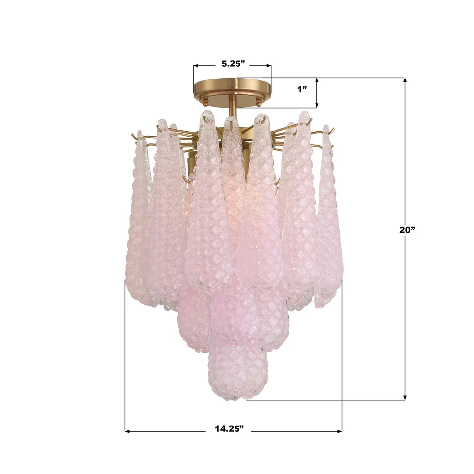 Crystorama Lighting Group OLL-6004_CEILING Ollie 4 Light 14"W - Azul - Imagem 2 de 4