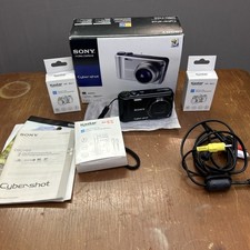 Sony Cyber-Shot DSC-H55 14.1 MP 10x Zoom Digital Camera 3 Batteries Charger Work