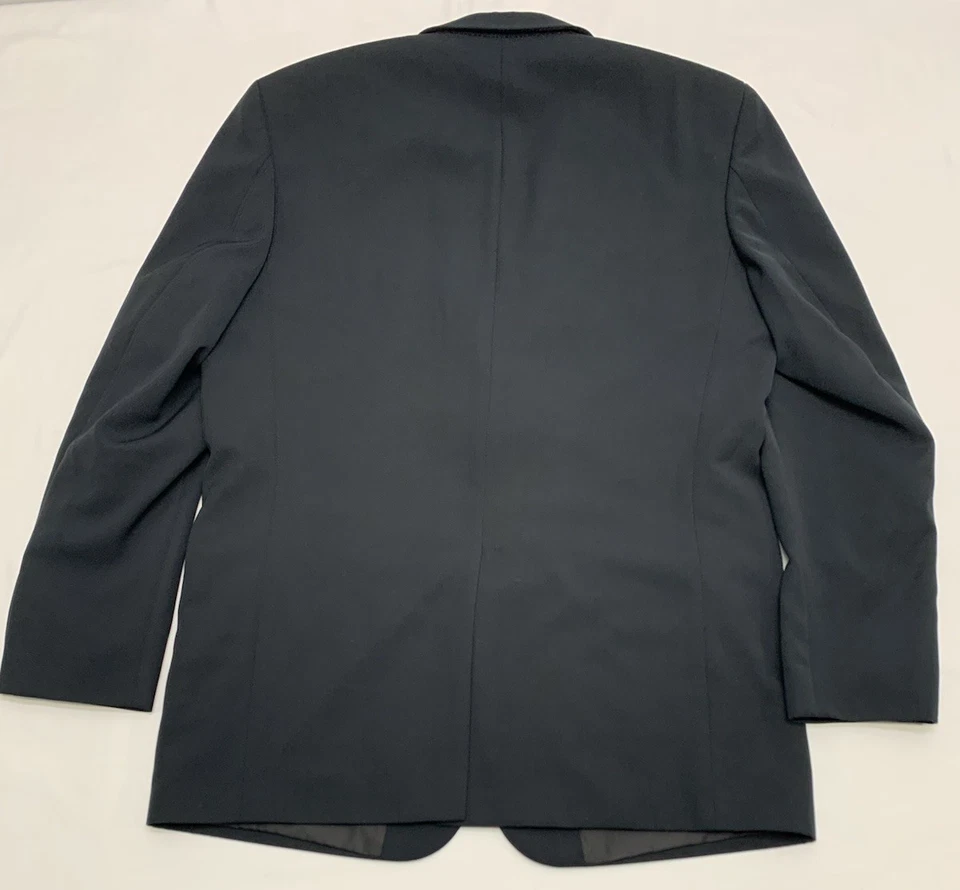 VTG LL Bean Black Micro Polyester Travel Yacht Varsity Blazer w/Gold Buttons 42L - Image 4 of 4