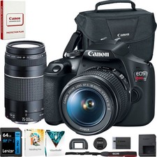 Canon EOS Rebel T7 DSLR Camera EF18-55mm EF 75-300mm Lens Accessories Bundle