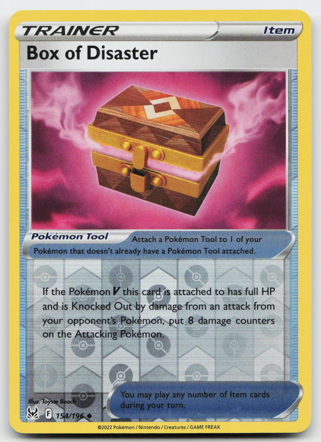 Box of Disaster #154/196 (Reverse Holo) (NM) SWSH11: Lost Origin SWSH11 Pokemon