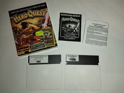Hero Quest + Witch Lord, C 64 Diskette, Deutsche Box Version, Sehr guter Zustand