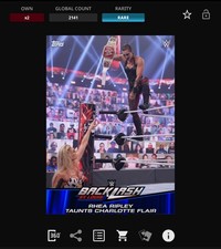 DIGITAL Topps Slam 25 BACKLASH EVENT Blue Moments RHEA RIPLEY CHARLOTTE  FLAIR