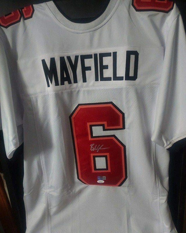 Baker Mayfield Tampa Bay Buccaneers Autographed Signed Football Jersey - JSA