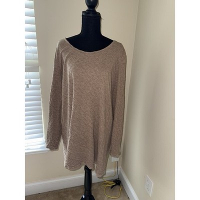 J.Jill Women's Crinkle Texture 3/4 Sleeve Tunic PureJill Oversized Large Tall