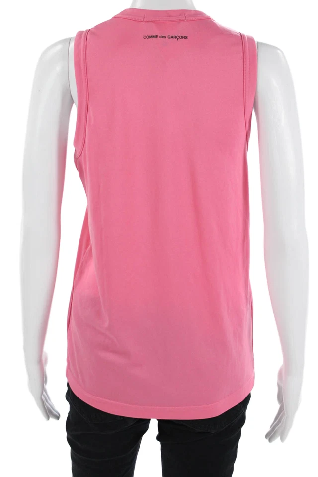 Camiseta sin mangas básica rosa Comme Des Garcons para mujer cuello redondo talla S Foto 3 de 4