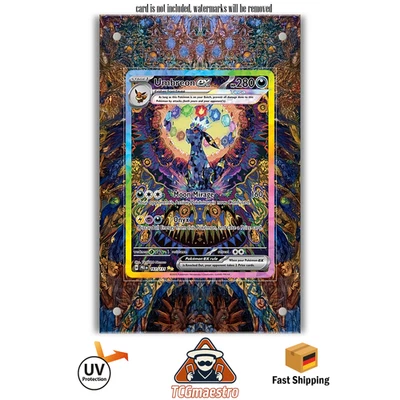 MEIN SHOP Nachtara Umbreon PRE 161/131 Pokémon Extended Artwork marco y funda protectora