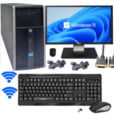 HP Compaq 8200 MT  Intel Core i5  3,10 GHz  240GB SSD 500GB HDD 8GB  Win 11+ 22''