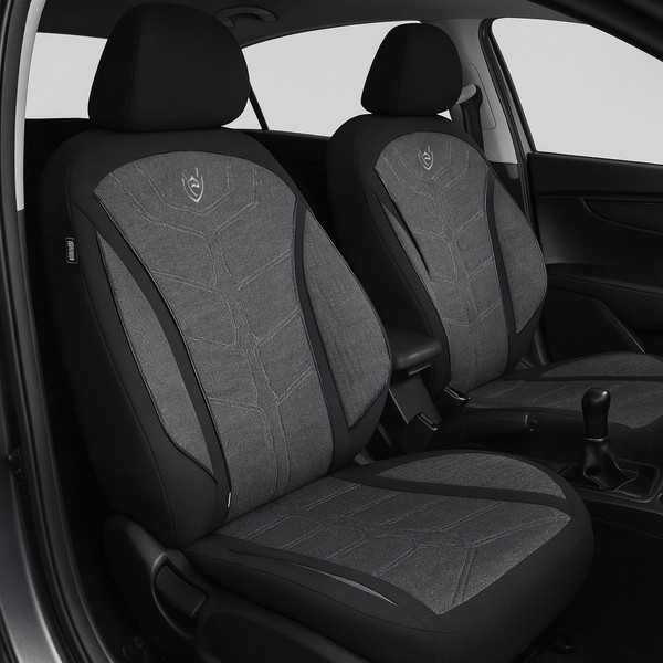 2X SitzbezüGe Passend FüR Mercedes Eqb X243 (Schwarz-Weiß) | 2X Vorne MT5-image