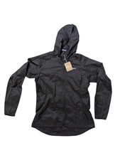 Chaqueta cortavientos Patagonia para mujer mediana negra Houdini 24147 cremallera completa NUEVA