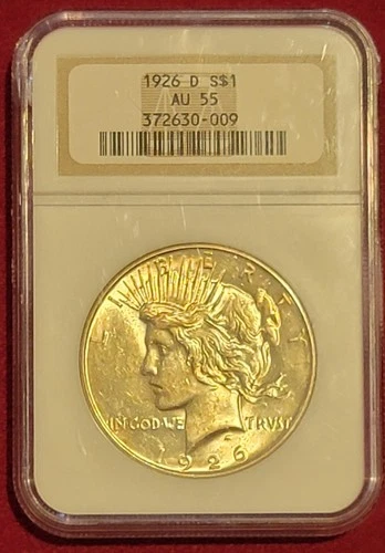 1926 D Peace Silver Dollar AU55 NGC