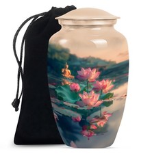 Lotus Blossom Burial Urns for Ashes Adult Dad Mother 10 Inch