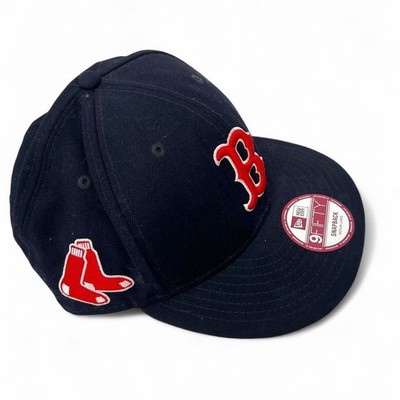  New Era Boston Red Sox 9FIFTY Snapback hat Baseball B Navy Blue M L Med Large