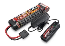 Traxxas 1/10 Hoss 4x4 VXL * Power Cell 7C 8.4V NiMH Battery 3000mAh, Charger * 2