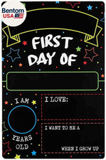 First Day Last Day of School Double Sided Sign Dry Erase Board for Liquid Chalk