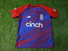 ENGLAND NATIONAL TEAM 2021 CRICKET SHIRT JERSEY NEW BALANCE ORIGINAL YOUNG S