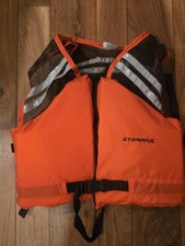 Stearns I624 Life Vest Jacket USCG Type III Orange ADULT XL 48"-50"