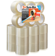 24 Rolls 3" Extra-Wide Clear Shipping Packing Moving Tape 110 yds/330' ea - 2mil