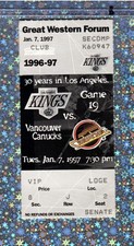 Eddie Olczyk Hat Trick #6 Last Ticket 1-7-1997 Canucks Kings Pavel Bure G#197