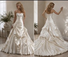 NEW Maggie Sottero A3365 Alabaster Wedding Dress Size 4 Beaded Ball Gown