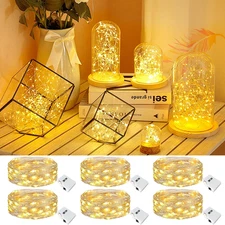 6 Pack LED Fairy Lights Battery Operated, Mini Twinkle String Lights Battery Pow