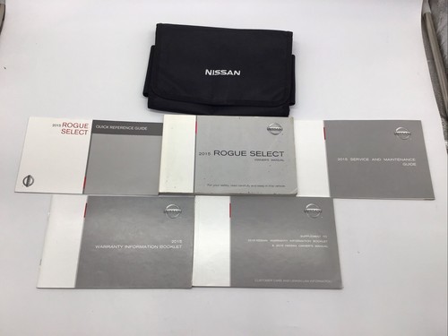 2015 Nissan Rogue Select Owners Manual Portfolio & Nylon Case