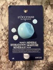 L'OCCITANE Mineral Moisture Mask 0.2 oz/ 6 ml Travel Size New Sealed