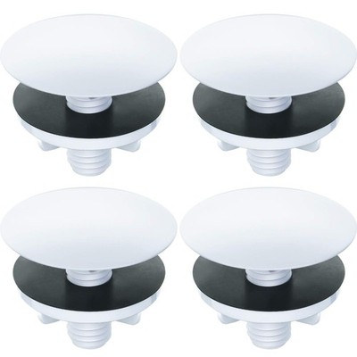 WILLBOND 4 Pieces Kitchen Sink Hole Cover Faucet Cap Tap White