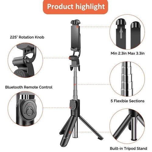 Smartphone con Soporte para Selfie Inalámbrico para Teléfono con Control Remoto Inalámbrico Diente Azul - Imagen 6 de 14