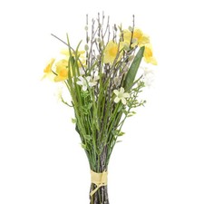Artificial Silk Flowers Daffodil Spring Bundle 36cm